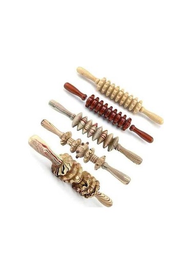 Pazly Ahşap Karın Masajı & Bacak Silindiri 388, Kahverengi, Hakkı Alt İnsanlar İçin Uygun Kahverengi