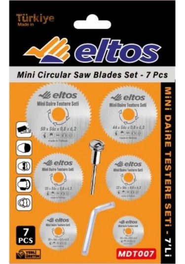 Eltos Mini Daire Testere Seti 7 Parça
