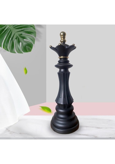 Yaozixa Resin Simülasyon Satranç Figürü: Kral, Kraliçe Ve At Desenli Ev Dekorasyonu - Sanatsal Ev Ve Mağaza Açık Art Köşe Takımı