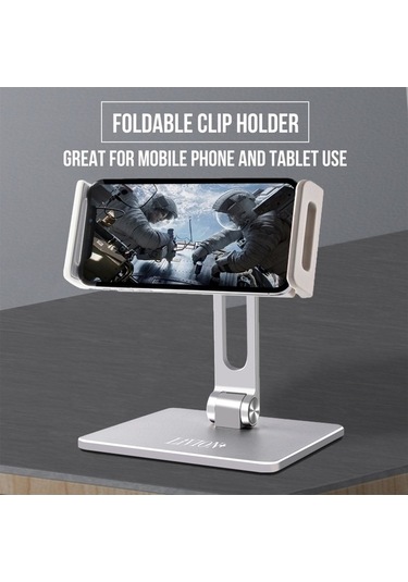 Ebitda Mt135 Alüminyum Katlanabilir Telefon/tablet Masaüstü Standı 118-245mm 180 Ayarlanabilir