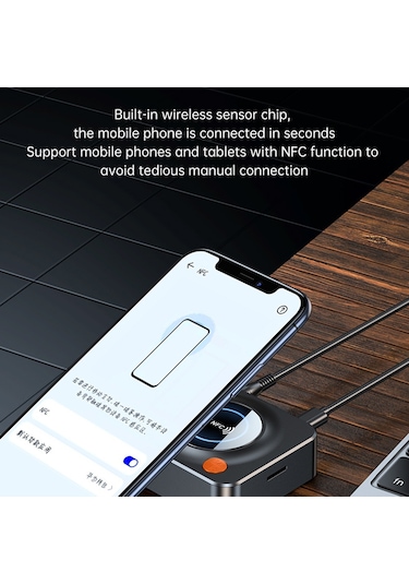 Cbtx C52 Nfc Bluetooth 5.1 Alıcı Stereo Aux 3.5mm Rca Optik Bluetooth Ses Adaptörü Tv Kablosuz Handsfree Çağrı