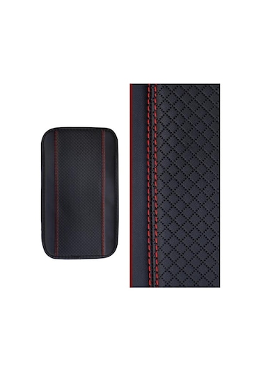 Evrensel Araba Kol Dayama Oto Merkezi Koruyucu Örtü Kutusu Konsol Yumuşak Yastık Mat Dayanıklı Suni Deri C