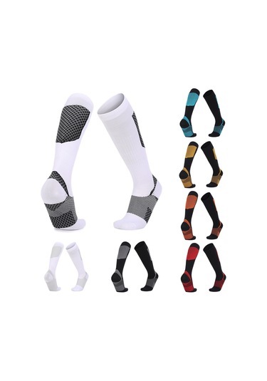 Youmex Spor Kompresyon Çorapları: Topuk Ve Arka Desteği, Nefesli Kumaş, Çok Renk Seçeneği, Unisex, 1 Çift Y-09 Turuncu