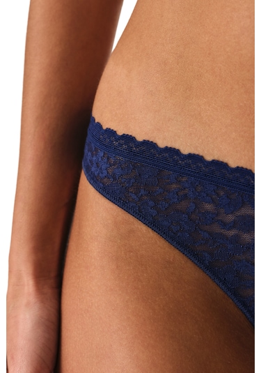Penti Lacivert Easy Lace Dantel V Model Slip Külot