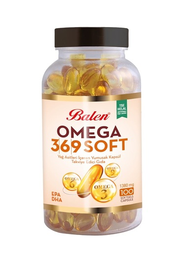 Balen Omega 3,6,9 Soft Yağ Asitleri İçeren Yumuşak Kapsül 1380 MG 100 Kapsül