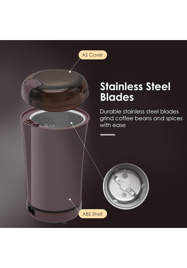 Novahub Elektrikli Kahve Öğütücü Paslanmaz Çelik Mini Çok Fonksiyonlu Tahıl Değirmeni Baharatlar Kuruyemişler İçin
