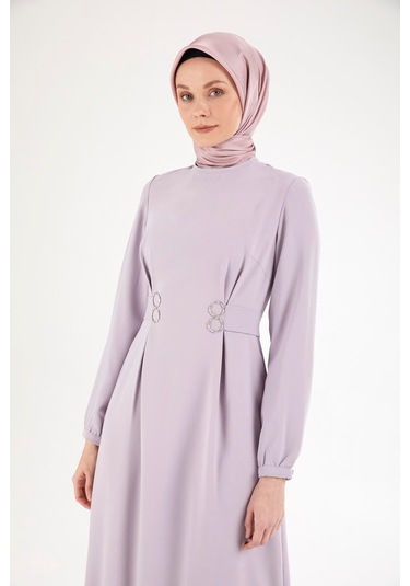 Armine Trend Belden Halka Desenli Elbise-lila 25yt926 Lila Armine Trend Belden Halka Desenli Elbise-lila 25yt926 Lila