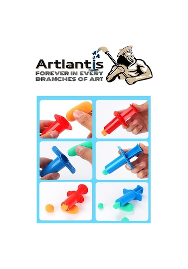 Oyun Hamuru Kalıbı Merdane Silindir Kesici Ve Enjektör Seti 9 Parça 1 Paket Okul Kreş Ana Sınıfı Etkinlik Okul Öncesi