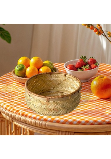 Suntek Dokuma Meyve Sepeti Masaüstü Oturma Odası Için S Kahverengi