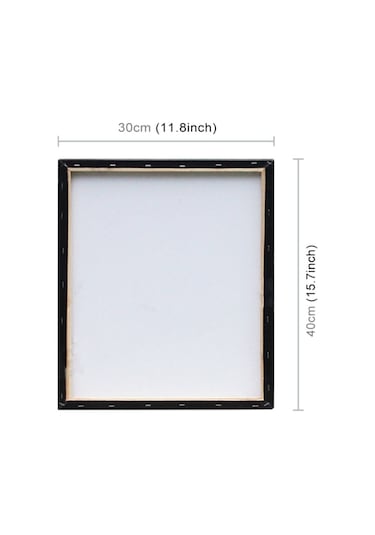 3 Adet Günlük Yağ Kanvas Çerçeve Boyutu 30 40 5cm Siyah