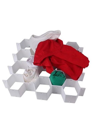 Homyl Petek Dolap Çorap İç Çamaşır Çekmece Bölücü Beyaz Beyaz