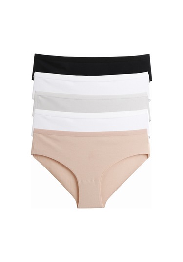 Kadın Külot 5'li Paket Lazer Kesim Pamuklu Gri 24071 R09 Gri