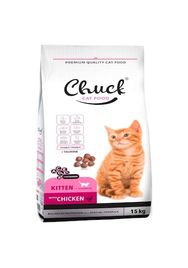 Chuck Tavuklu Yavru Kedi Maması 15 KG