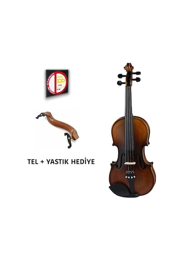 Rösler Vla-9 4/4 Keman Set Yastık Ve Tel