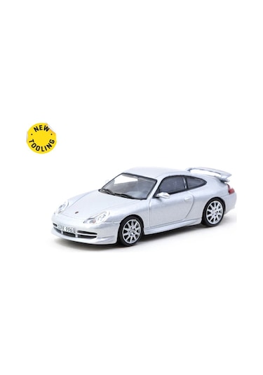 Tarmac Works X İxo Models 1/64 Porsche 911 Gt3 Type 996 Silver - Global64
