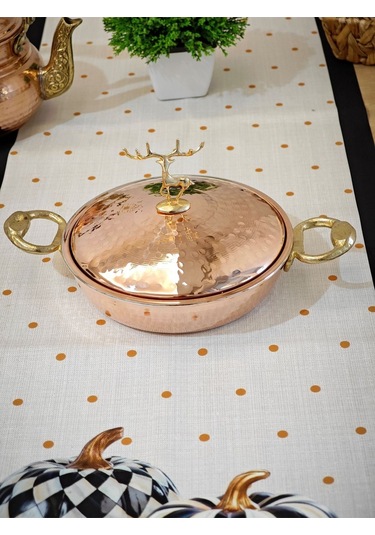 Modabakır Bakır Kapaklı Tava 16 Cm Model:6465565689r Bakır
