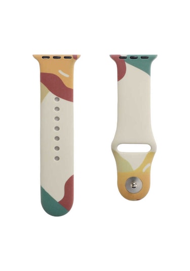 Apple Watch 7 45mm Uyumlu Krd-62 Silikon Kordon, Rouge Powder