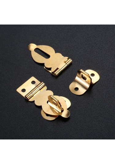 6 Adet Vidalı Pirinç Asma Kilit Hasp Yakalama Toka Dayanıklı Ahşap Kutu