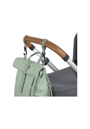 Lassig Rolltop Up Bebek Bakım Sırt Çantası Silver Green Açık Yeşil