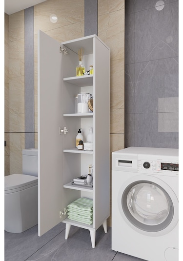 Tandem Çok Amaçlı Dolap Banyo Dolabı Beyaz Beyaz