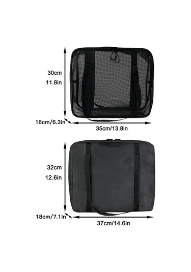 Maiyame Balık Yemi Kurutma Ağı Seti - Pvc Dokulu İç Çanta + Oxford Dış Çanta, 35x16x30cm İç Ölçü, 0.53kg Ağırlık