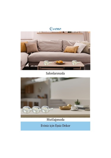 Mumluk Şamdan Tealight Mum Uyumlu Mini Tava Model - Gümüş