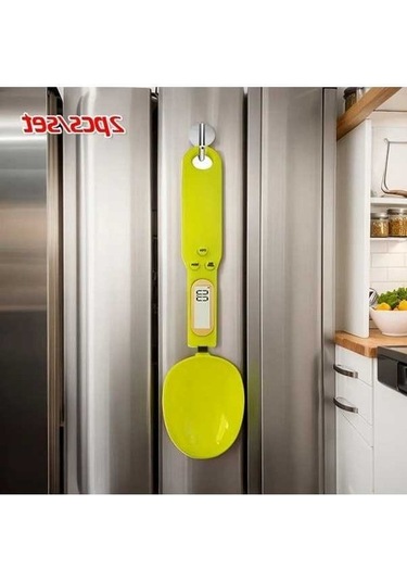 Fastbuy Wangxi Aıtalk 2 Adet Sarı Taşınabilir Dijital Mutfak Terazisi 500g 0.1g Ölçüm Çoklu Birim Dönüşüm Asılabilir Tasarım Sarı