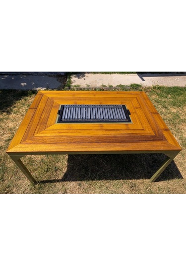 Özel Tasarım Dış Mekan Mangallı Masa Ahşap