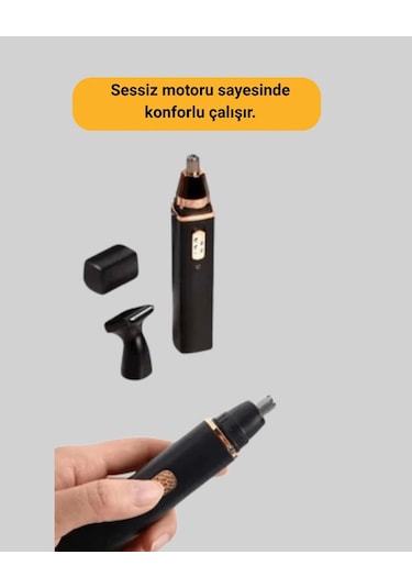 Usb Şarjlı Sessiz Burun Ve Kulak Kılı Temizleme Cihazı