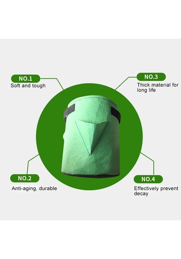 Sones 8 Cepli 43l / 10 Galon Dokumasız Keçe Çilek Dikim Çantası, Boyut: 35x45cm Kahverengi