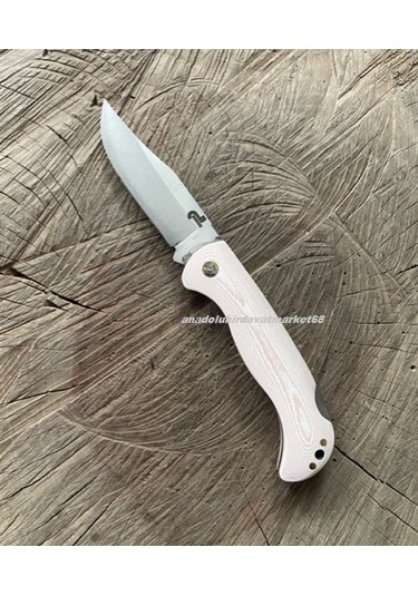 Dmr 4116n Çakı Özel Çelik Çakı Cep Çakısı Kamp Çakısı Klipsli Carbon 19cm Bej