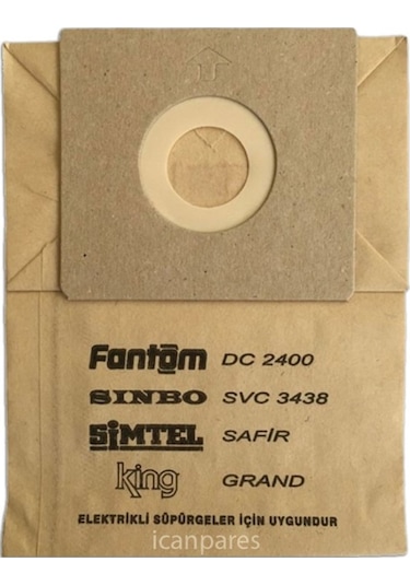 Sinbo Uyumlu Svc 3438 Süpürge Kağıt Toz Torbası 10 Adet