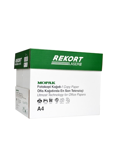 Mopak Rekort A4 80 G Fotokopi Kağıdı 5 Paket 1 Koli