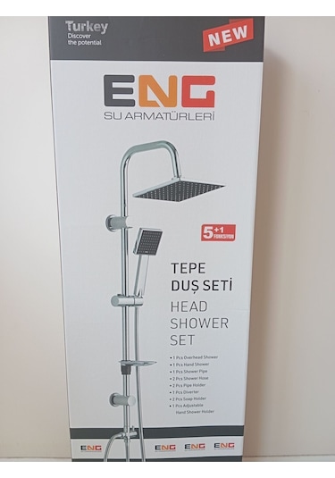 5 Fonksiyonlu Robot Duş Takımı Krom Gri