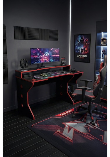 Ofisbazaar Atlantix Gaming Oyuncu Masası Siyah