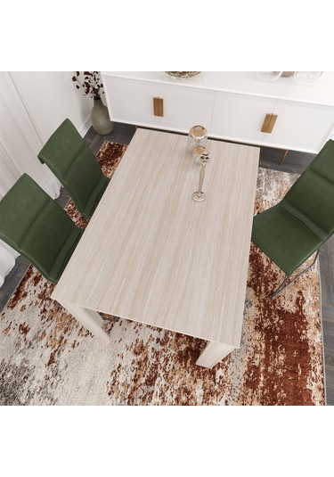 Pasific Home Single Mutfak Yemek Masası, 120 x80 cm, Dikdörtgen, Meşe