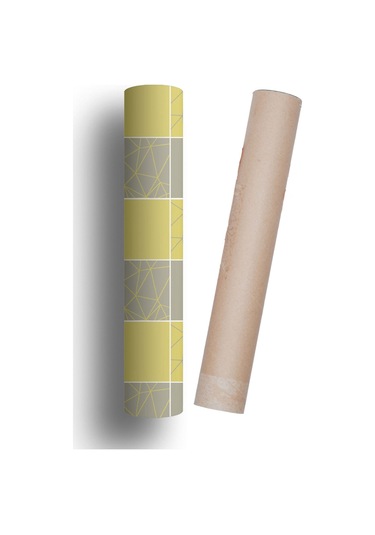 Tezgah Arası Mutfak Kendinden Yapışkanlı Folyo Kaplama Fayans Desen Yeşil & Haki 60cmx100cm