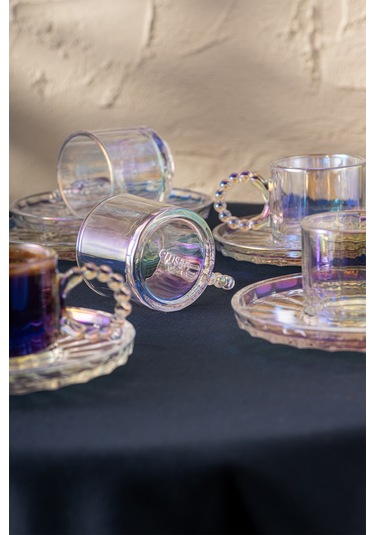 Emsan Muhabbet 100 Ml 6'lı Kahve Fincan Takımı renkli