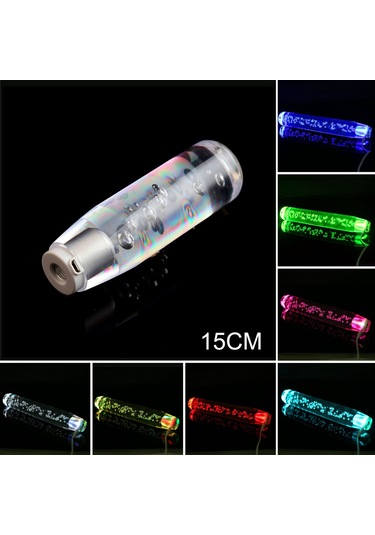 Led Işık Rgb Vites Topuzu Çubuk Kristal Şeffaf Kabarcık-15cm K16231-4 Diğer