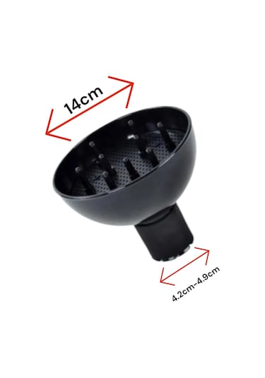 Powertec Fön Uyumlu Vigo Başlık Difüzör Siyah