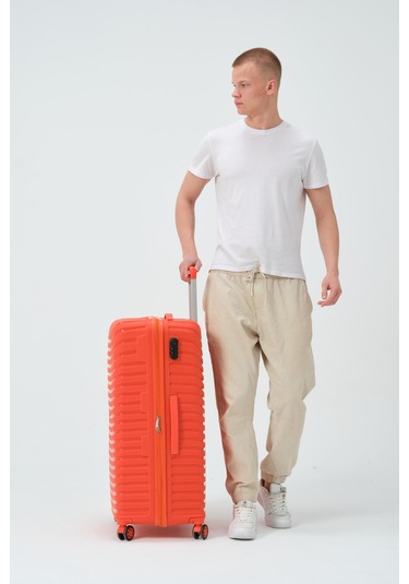 Keo-plus Turuncu Büyük Boy Silikon Kırılmaz Pp Valiz Turuncu