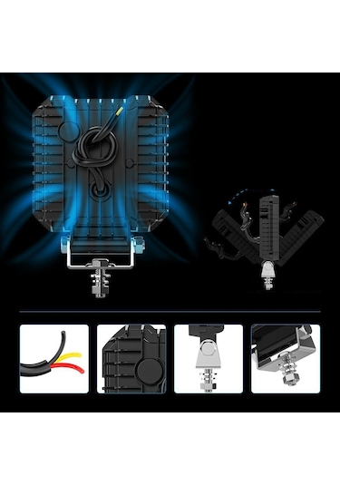 Oto Çalışma Lambası 4 İnç 12-24v Drl Sarı 2 Mod Flash Sis Farı