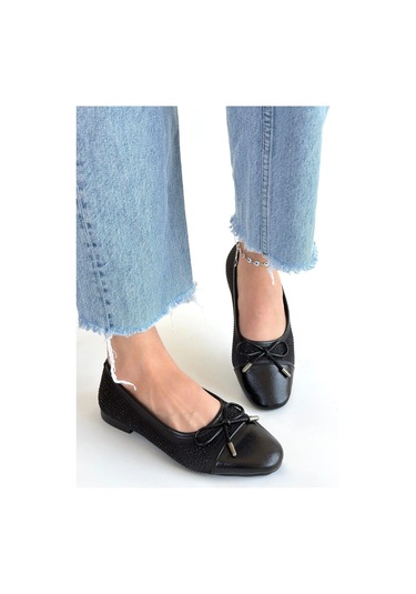 Etya Siyah Cilt Babet Ayakkabı Siyah