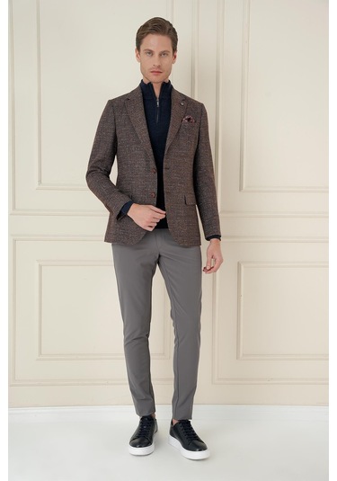 C 693 Slim Fit Kiremit Spor Ceket Kiremit