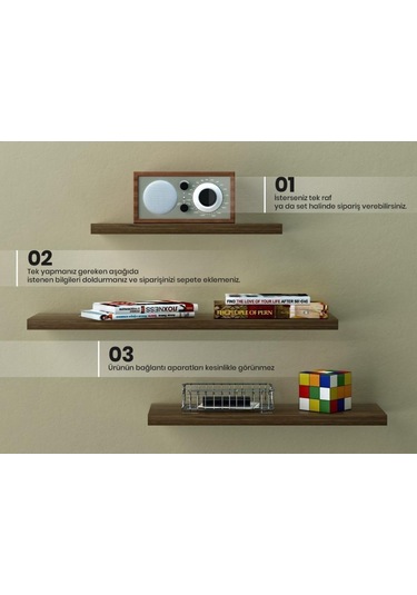 Rafkestir Özel Ölçü Kalın Duvar Rafı İmalatı