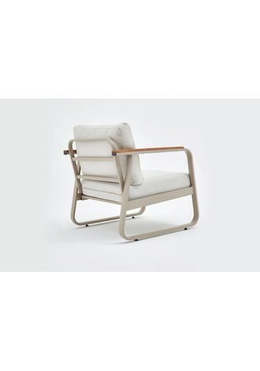 Rio Alüminyum Bahçe Oturma Grubu 3+1+1+y.üksek Sehpa - Kum Rengi Kum Beji