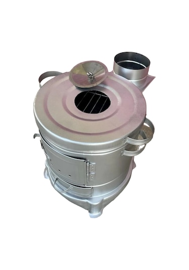 Kamp Sobası Telli Kapaklı 32 Cm Çapında Mangal Soba