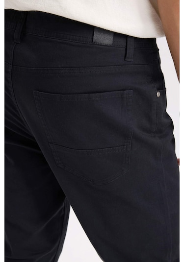DeFacto Yazlık Gabardin Chino Kanvas Pantolon Slim Fit Dar Kesim Dar Paça Cepli B2089AX25SPAR190