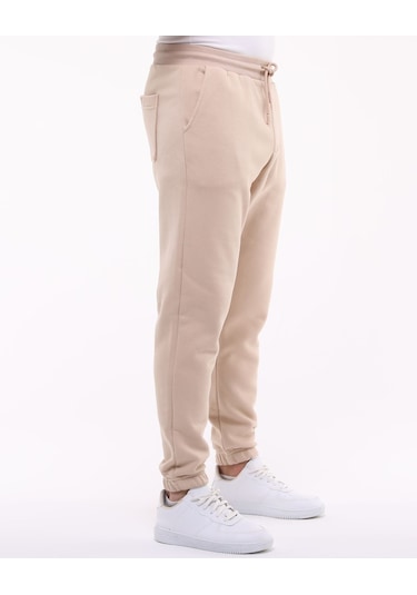 Bella Dossi Erkek Rahat Slim Fit Kalın Kumaş Spor Eşofman Altı Bej