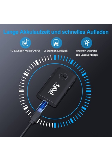 Hombey Miilink Ml101-rt236 Bluetooth 5.0 Araç Alıcısı, 280mah Pil, Elden Öte Konuşma, Mikrofon, 20m Erişim, Kolay Kurulum